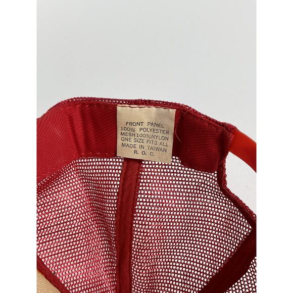 Vintage BBA TOUR Red And Gold Mesh Snapback Trucker Hat Cap Bowling 1970s - Picture 7 of 8